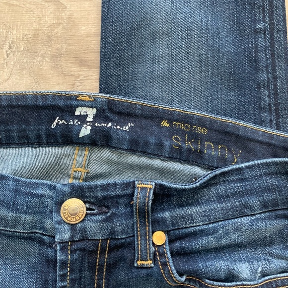 7 for all Mankind Distressed Skinny Jeans - Picture 4 of 5